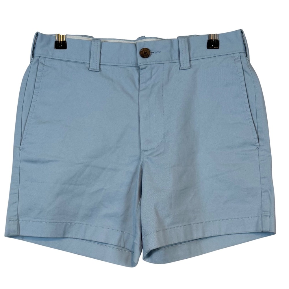 J.Crew Womens 5" Inseam Chino Short Light Blue Cotton Twill Sz 28 Coastal Preppy